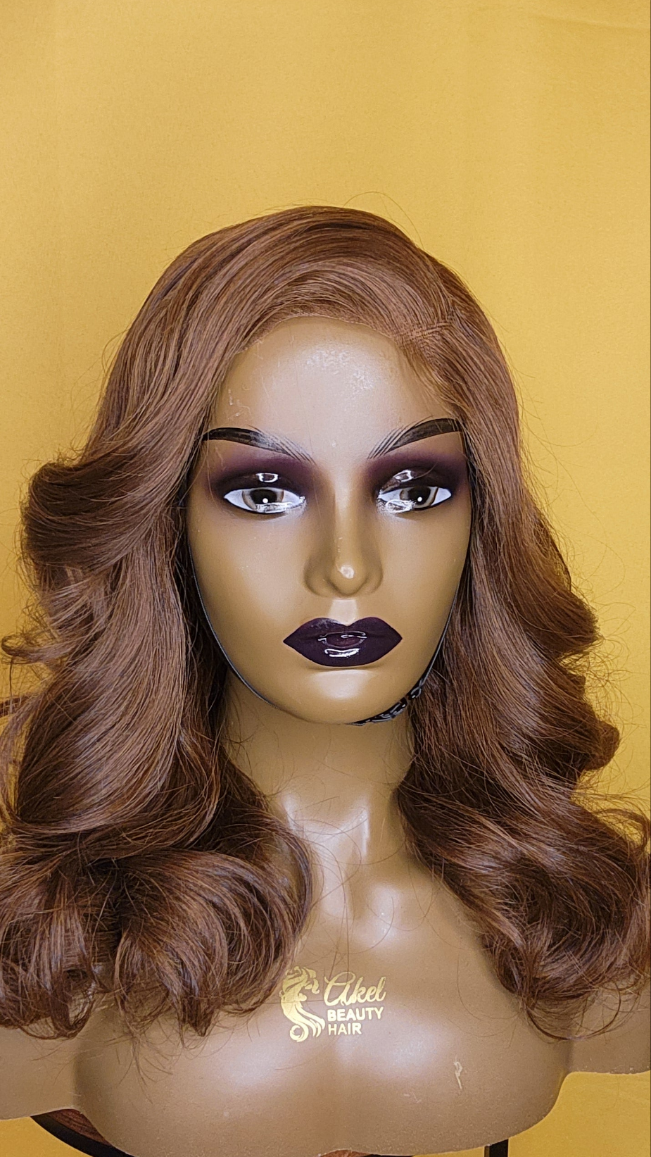 BRUNE WAVY 16" FERMETURE 5×5 SANS COLLE