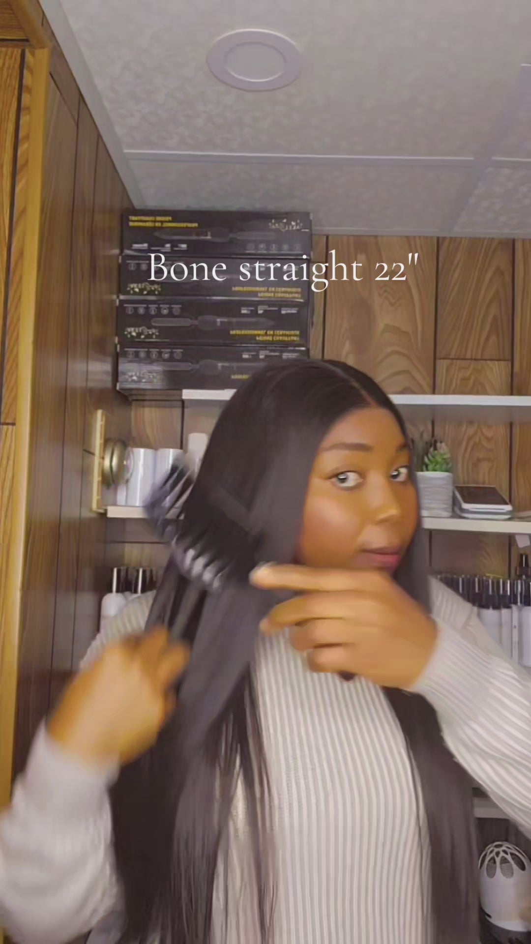 BONE STRAIGHT 22" CLOSURE 5×5