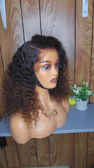 BRUNE CURLY 14"LACE GLUELESS