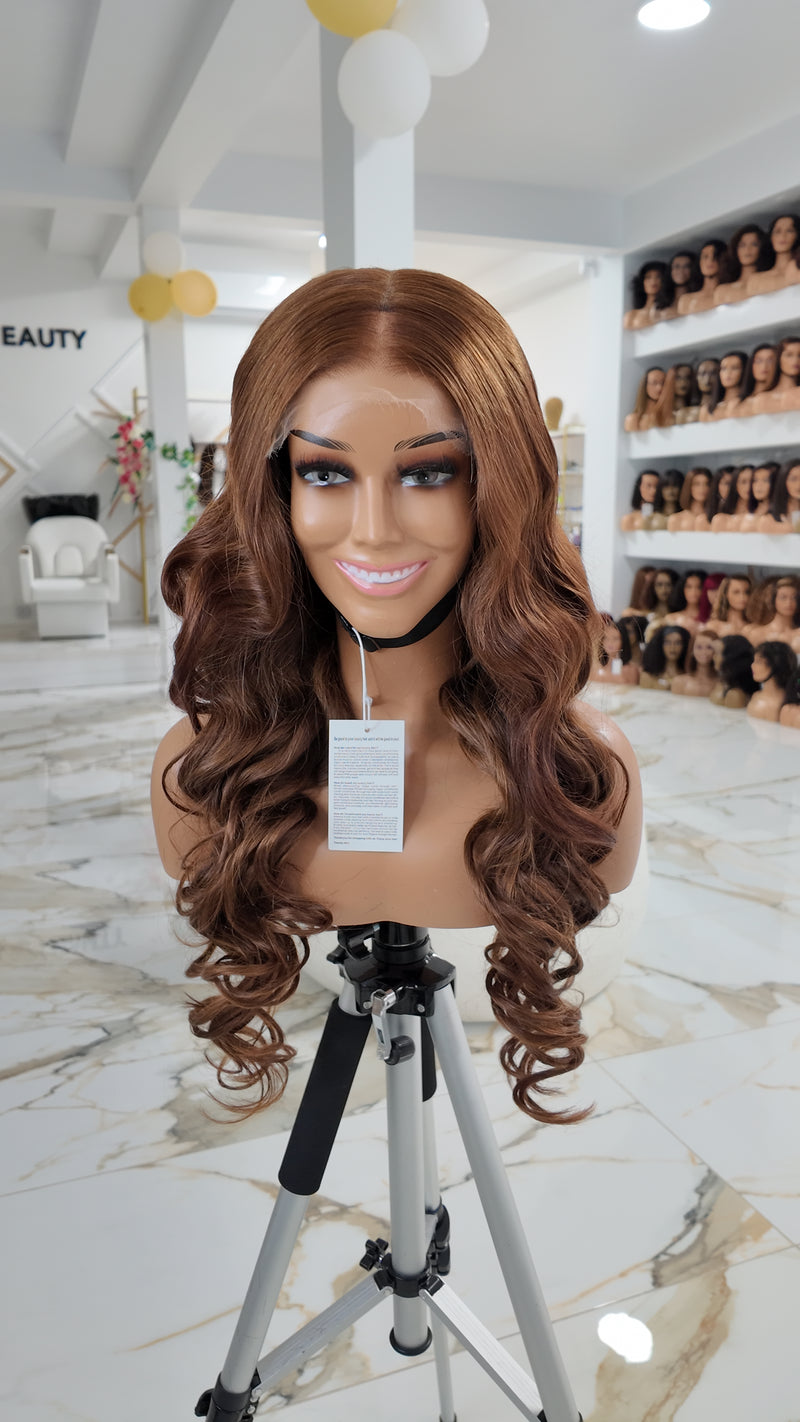 FIONA 24" CLOSURE 6×6 HD BLOND CUIVRÉE 450G