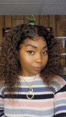 BRUNE CURLY 14"LACE GLUELESS