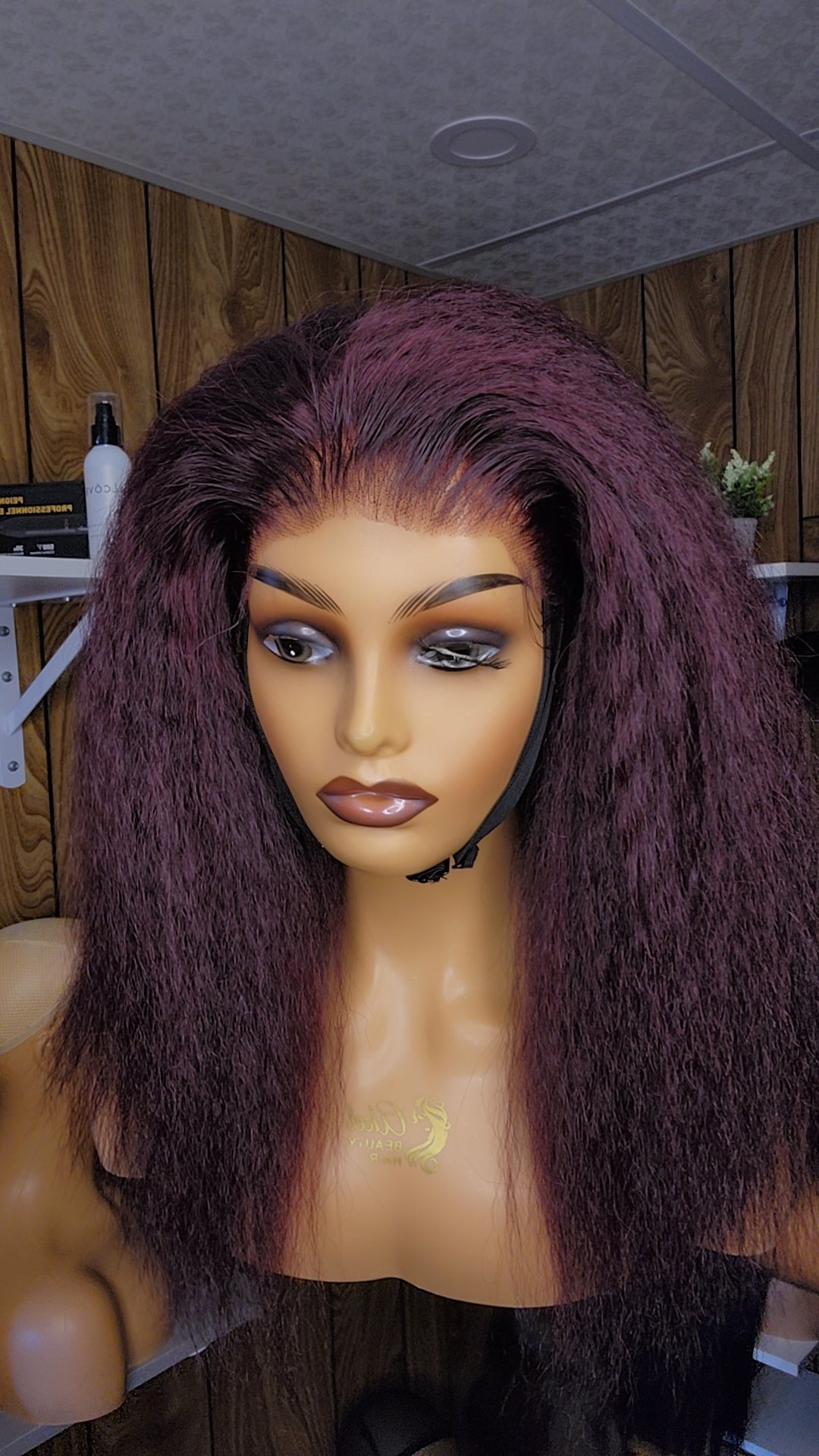 YAKI BORDEAUX 16" DENTELLE FRONTALE 9×6