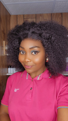 AFRO CURLY 10" LACE GLUELESS