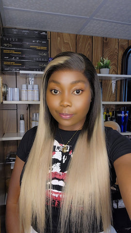 BLONDE CENDRÉE 22" SANS COLLE