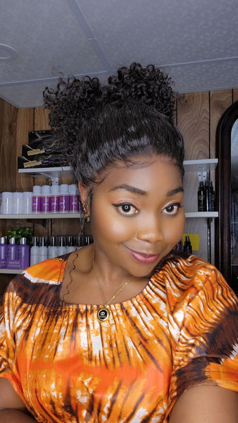 CHIGNON CURLY 12" FULL GLUELESS 1b