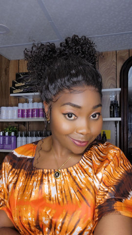 CHIGNON CURLY 12" FULL GLUELESS 1b