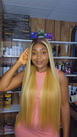 BEYONCE BLONDE PIANO 28" CLOSURE 6×6 HD
