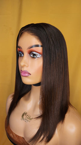 BOB  14" BRUNE GLUELESS HD LACE