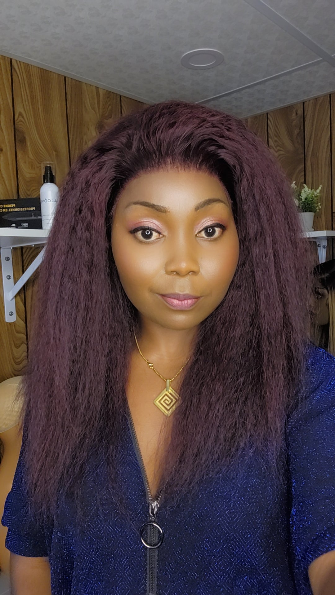 YAKI BORDEAUX 16" DENTELLE FRONTALE 9×6