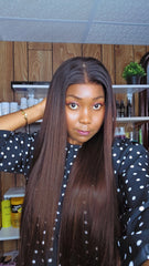 LAYA 28" LACE NATURELLE BRUNE GLUELESS