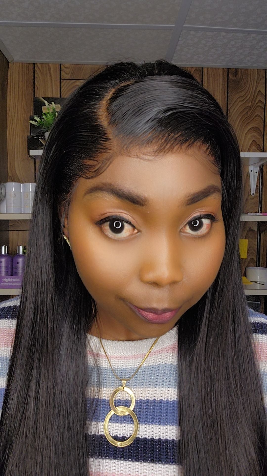 NICAISE 18"LISSE DENTELLE 360 HD SANS COLLE