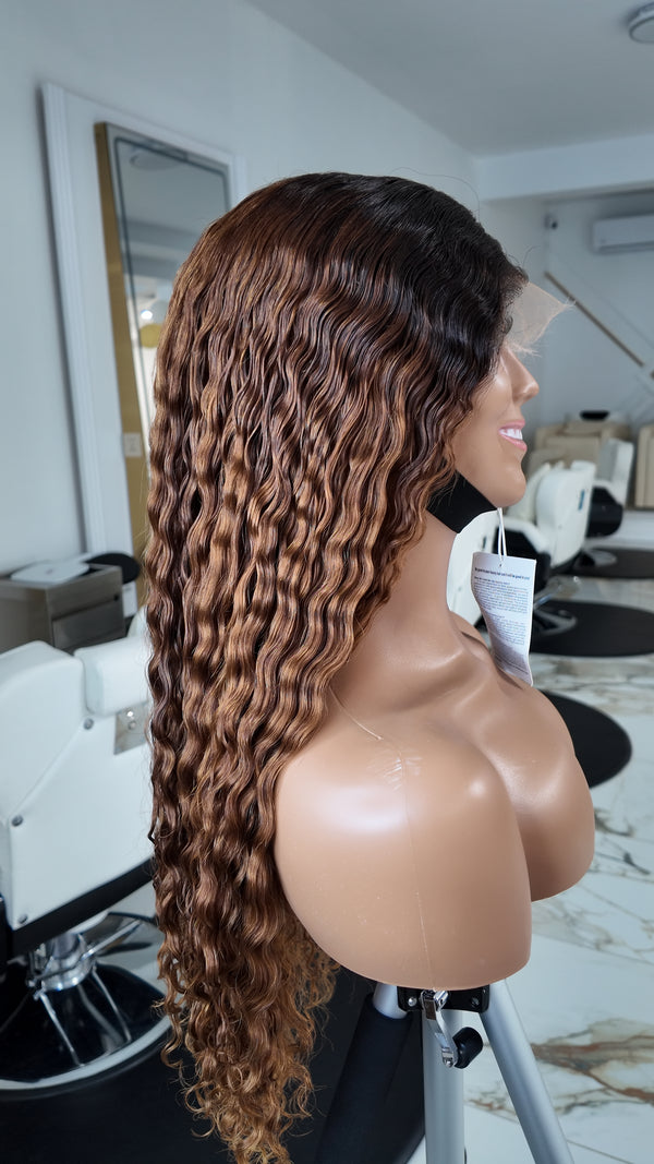 VIVIANE 24" RAW HAIR LUXURY INDIENNE 350g CLOSURE 5×5