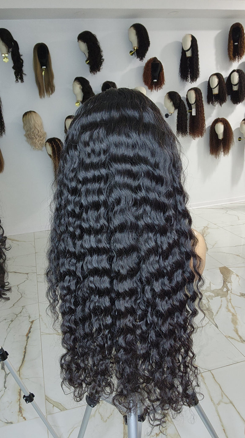 LUXURY INDIAN CURLY 13×6 HD LACE 1B 400G 28"
