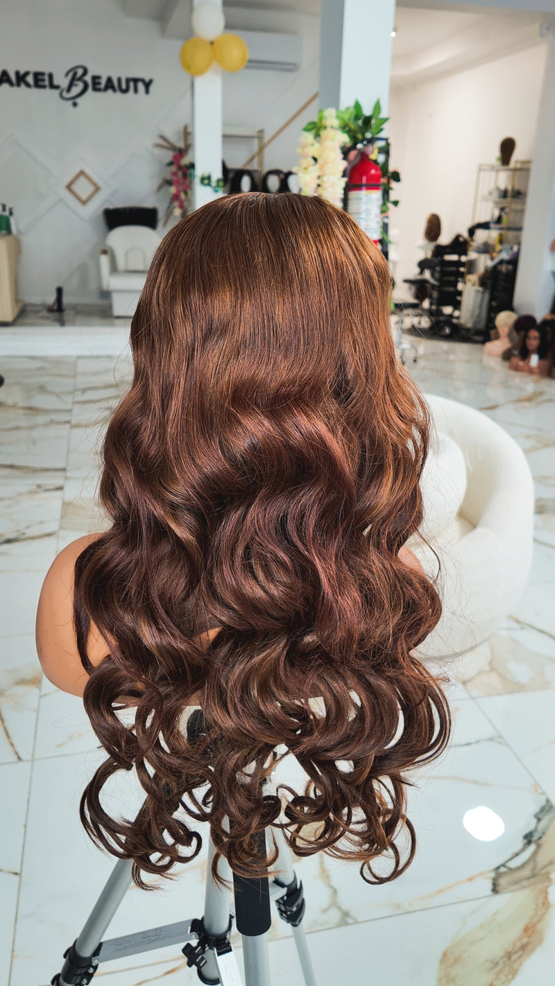 FIONA 24" CLOSURE 6×6 HD BLOND CUIVRÉE 450G