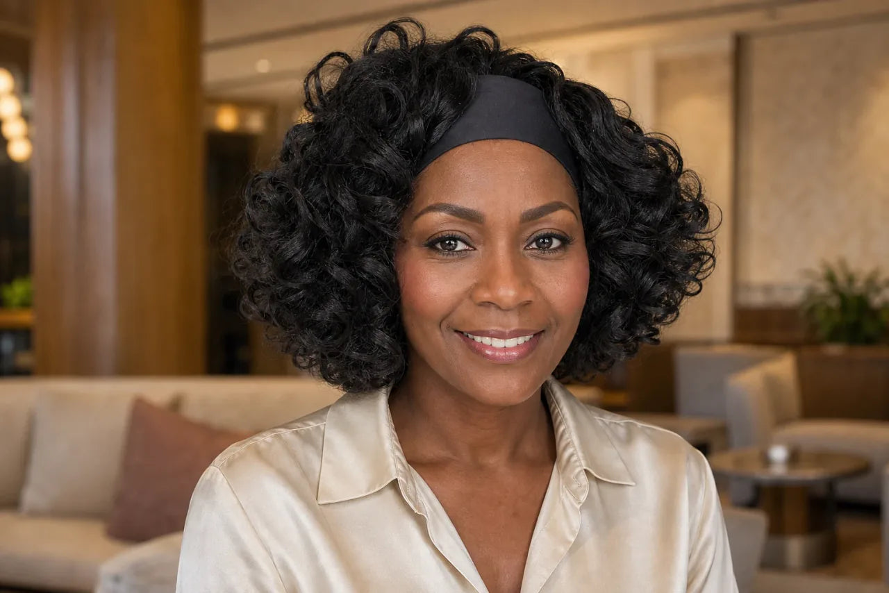 A headband built into the style