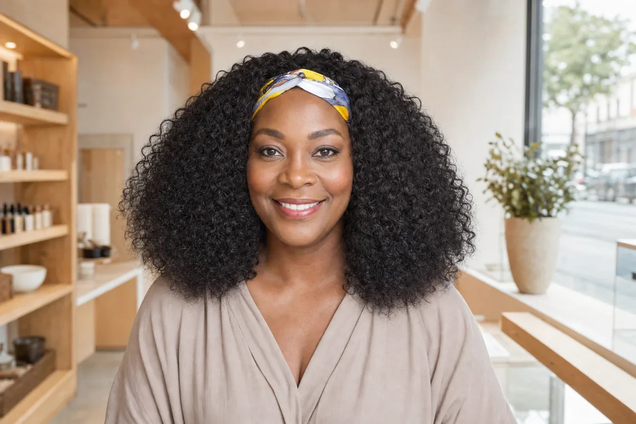 A headband built into the style